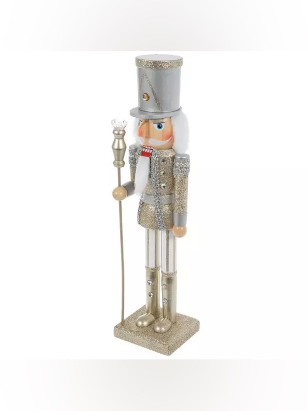 Champagne & Silver Glitter Nutcracker